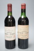 2 bottles chateau Lynch Bages Pauillac 1970 and 1982