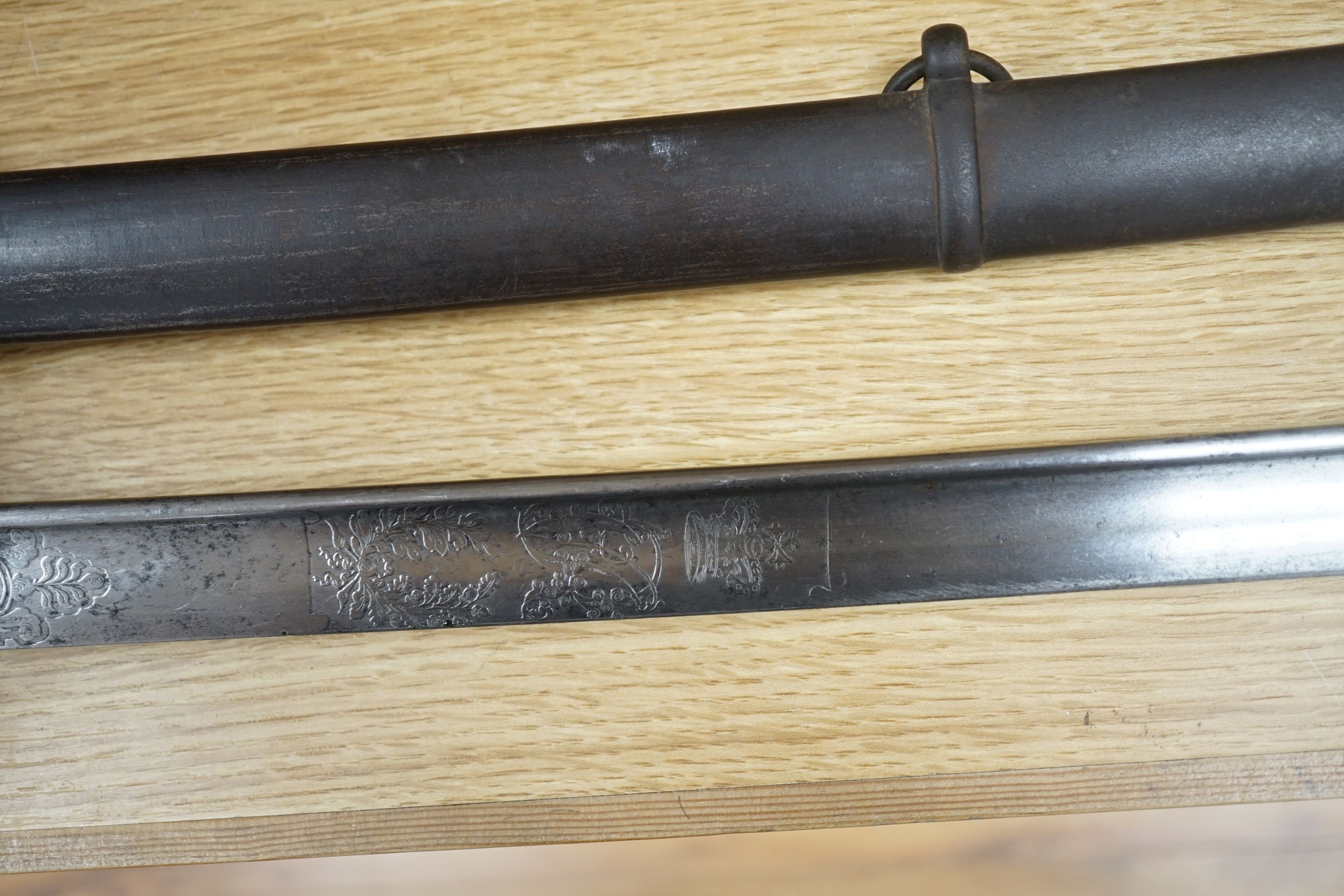 A Victorian cavalry officer’s sword, by Prosser, 106 cms long - Image 4 of 5