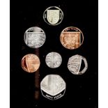 Cased Royal Mint proof coin sets – UK 1996 Silver Wedding Anniversary silver coin collection, 2012