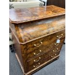 A 19th century French figured walnut washstand, width 86cm depth 50cm height 99cm