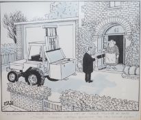 JAC (Raymond Jackson 1927-1997) - pen and ink cartoon - ‘’An absolute must for every family-a set of
