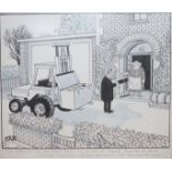 JAC (Raymond Jackson 1927-1997) - pen and ink cartoon - ‘’An absolute must for every family-a set of