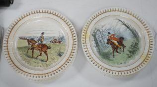 A set of nine Minton hunting plates-22.5 cms diameter.