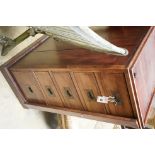 A mahogany and beech five drawer chest, with locking bar, with 43cm depth 70cm height 107cm