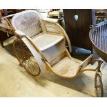 A late Victorian caned invalid chair