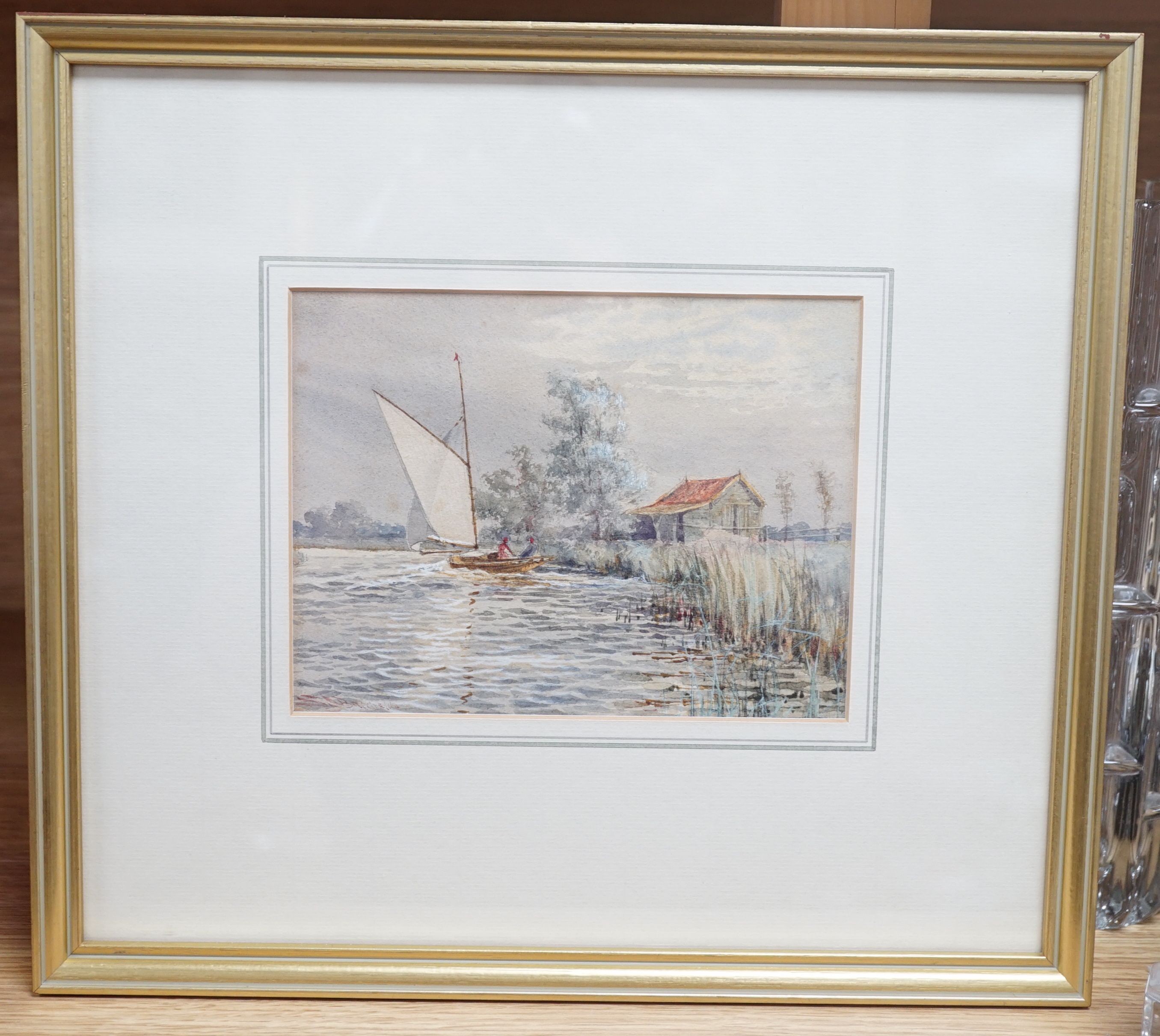 Stephen John Batchelder (1849-1932), Kendal Dyke, River Thurne, watercolour, signed and dated - Image 3 of 3