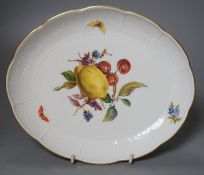 A Ludwigsburg oval fruit painted dish and four Rosenthal Wiinblad plates