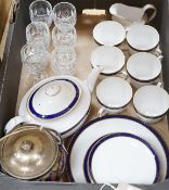 An assortment of ceramics and glassware, to include a part Spode service, Wedgwood, Coalport etc.,