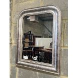 A 19th century French silvered frame wall mirror, width 46cm height 57cm