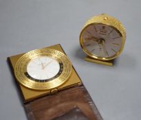 A Jaeger recital timepiece and a Luxor world timepiece (2)