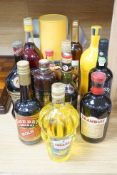 An assortment of liqueurs and miniatures