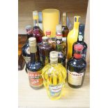 An assortment of liqueurs and miniatures