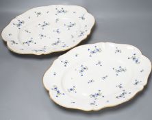 A pair of late 18th century century Clignancourt, Paris porcelain serving dishes - 38cm long