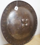 A 19th century European shield 57 cms diameter.
