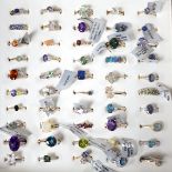 A collection of forty five assorted 9ct gold and gem set rings, including opal, emerald and