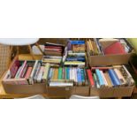 ° ° Seven boxes of assorted books, sporting history, English architecture and fine art related