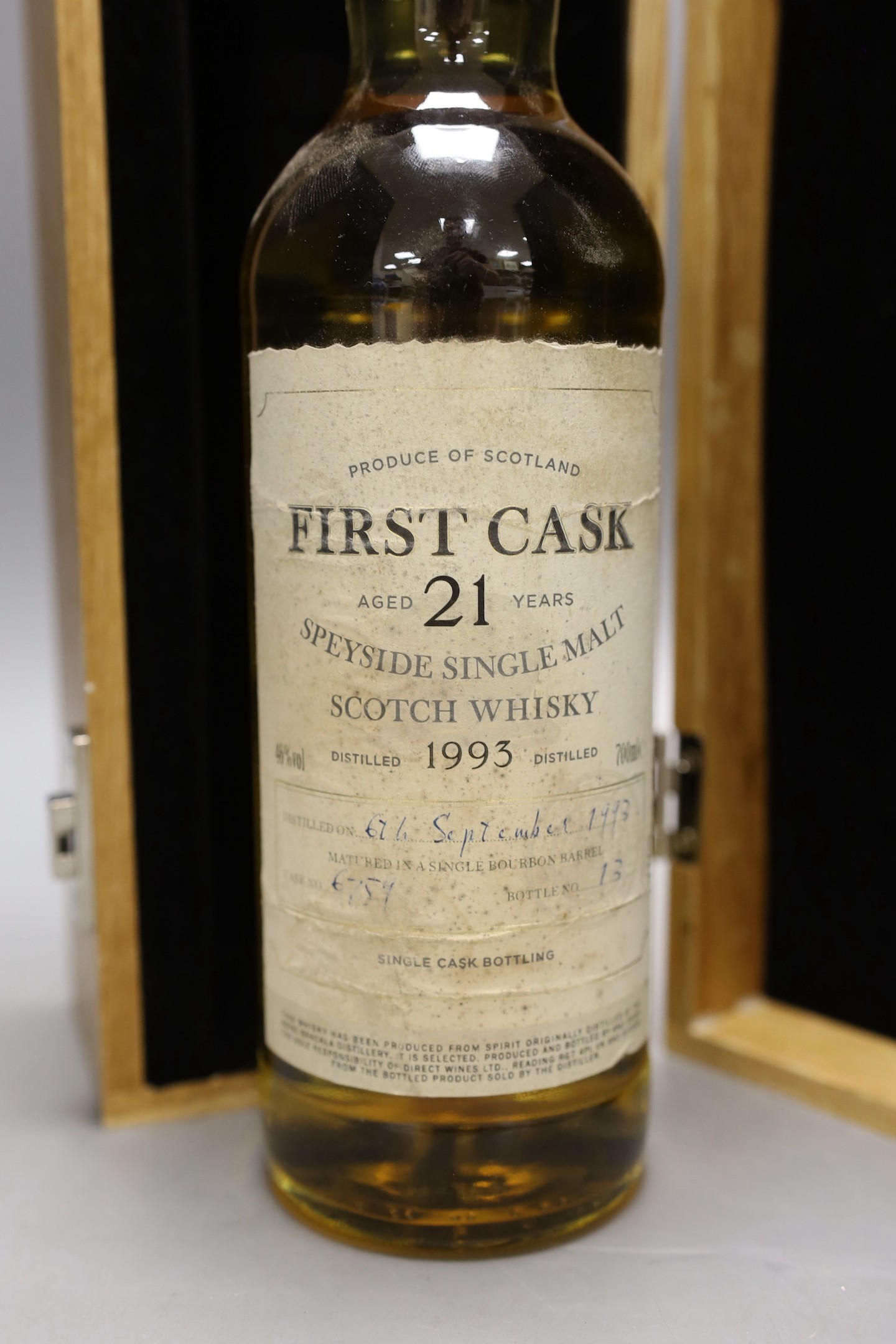 A bottle of First Cask 21 years aged single malt whisky 1993 - Image 2 of 2