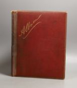 A 1920-1940s autograph album including a Bruce Bairnsfather signed Old Bill sketch, signatures of