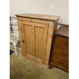 A 19th century pine single door kitchen cabinet width 82cm, depth 39cm, height 108cm.
