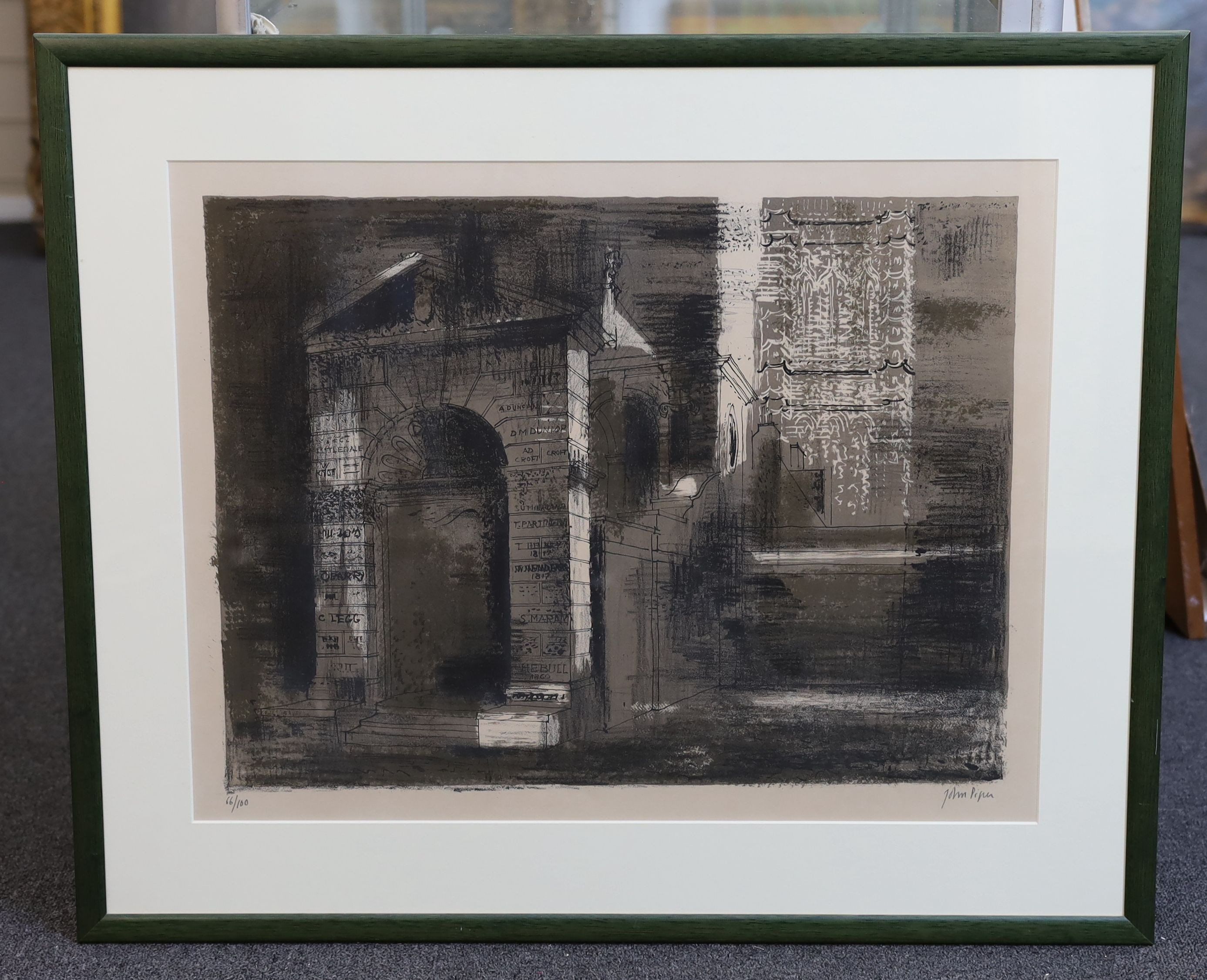§ § John Piper (1903-1992) 'Westminster School I’ (L114)lithograph in colours on wovesigned in - Image 2 of 4