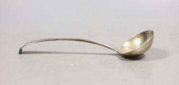 A George III provincial silver Old English pattern sauce ladle, by Hampston, Prince & Cattles, York,