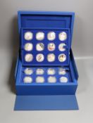 Royal Mint UK and Commonwealth Queen’s Diamond Jubilee collection of 24 silver proof coins, cased,