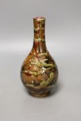 A Chinese flambé glazed vase-18 cms high.