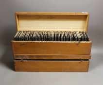 Approx 150 monochrome photographic glass slides, mainly botanical and Caribbean agricultural