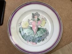 A rare Russian ‘Ballet Russes’ porcelain plate by the Imperial Porcelain Factory, St Petersburg