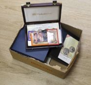 Westminster Collection cased coins to include - Festival of Britain and End of World War II coin and