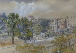 William Cheesman (c.1841-1910) watercolour, London Park, signed and dated 1879, 31 x 44cm