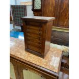 A late Victorian miniature Wellington chest, width 37cm, depth 27cm, height 53cm