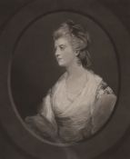 After Sir Joshua Reynolds, mezzotint, Emilia Duchess of Leinster, engraved by W. Dickinson, 33 x