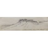 Thomas Smith (fl. 1780-1822), pen and ink, 'Castello Gandolpho, above Lake Albano', titled,