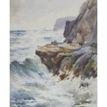 Ethel Sophia Cheesewright (1874-1977), watercolour, Seacliffs, signed, 38 x 30cm