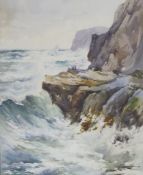 Ethel Sophia Cheesewright (1874-1977), watercolour, Seacliffs, signed, 38 x 30cm