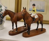 A Beswick figure of Nijinski and a Beswick group of Arkle with Pat Taaffe up,tallest Arkle 34 cms