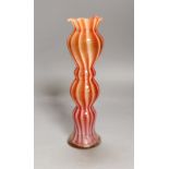 A glass vase, Michael Powolny style, 20 cms high.
