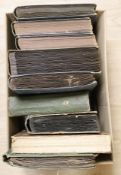 Nine albums of Edwardian and later topographical, portrait etc. postcard albums