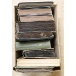 Nine albums of Edwardian and later topographical, portrait etc. postcard albums