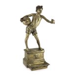 Vincenzo Gemito (Italian 1852-1929). A bronze figural sculpture 'L'Acquaiolo' (The Water Carrier),