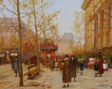 William Mercier, oil on canvas, French street scene, signed, 49 x 60cm**CONDITION REPORT**PLEASE
