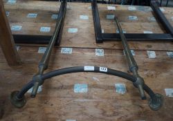 A bow front brass hanging rail, height 77cm**CONDITION REPORT**PLEASE NOTE:- Prospective buyers