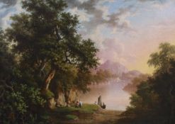 19th century English School, oil on canvas, Wooded river landscape, 37 x 52cm**CONDITION REPORT**