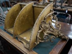 A Victorian giltwood and gesso mirrored corner wall bracket, width 74cm, depth 45cm, height 140cm**