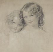 After Sir Thomas Lawrence, coloured engraving, Portrait of two children, 53 x 48cm**CONDITION