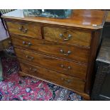 A George III mahogany chest of two short and three long drawers, width 118cm, depth 55cm, height