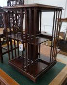 An Edwardian style mahogany revolving bookcase, width 50cm, height 78cm**CONDITION REPORT**PLEASE