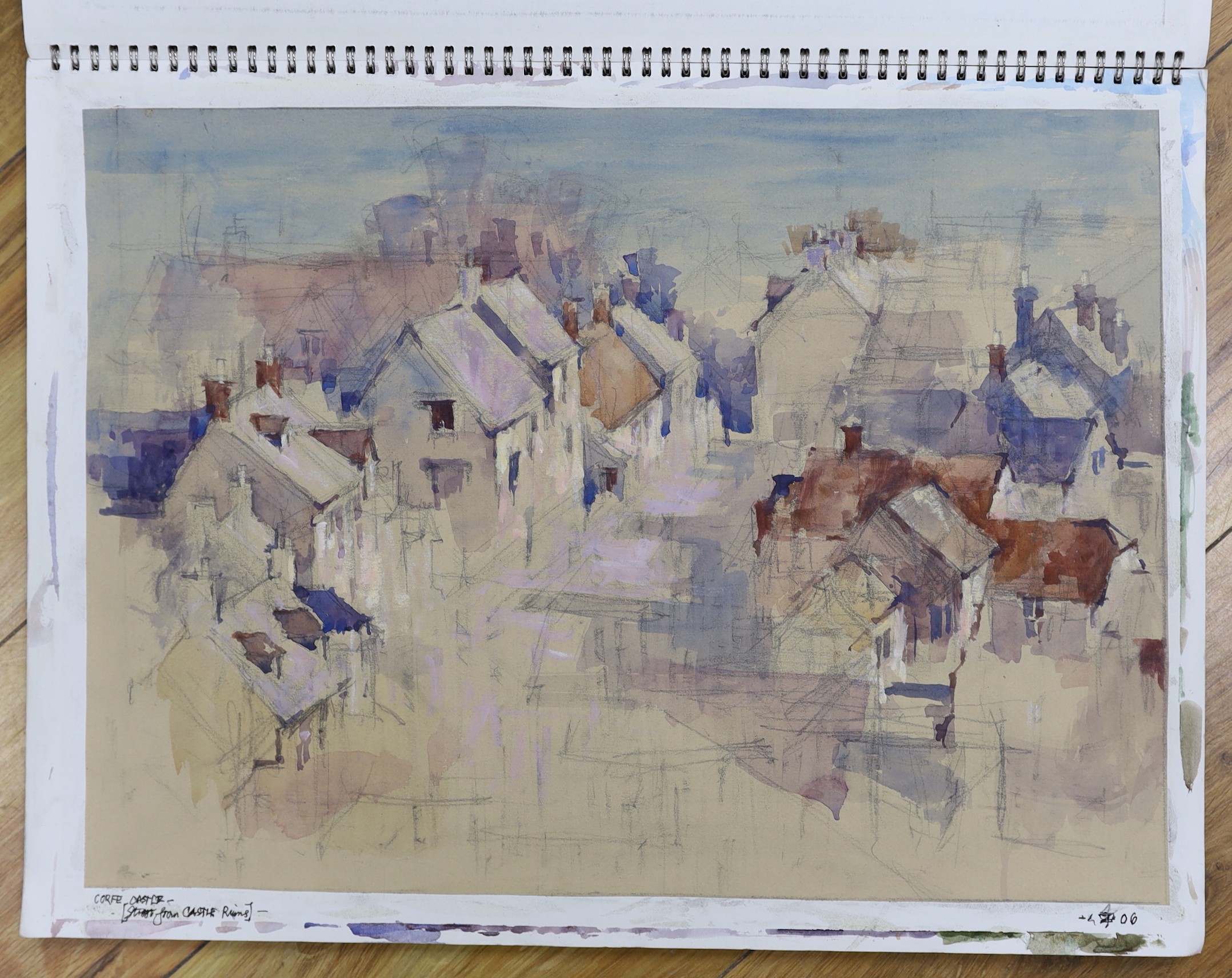Michael Cadman (1920-2012), a folio of assorted watercolours, mostly France, many signed and - Image 6 of 8