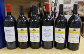 Six bottles of magnum wine, to include four La Rioja Alta 2008 and two Château Peyrabon 2000**